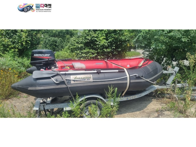 머큐리 15마력 엔진 고무보트 290만원